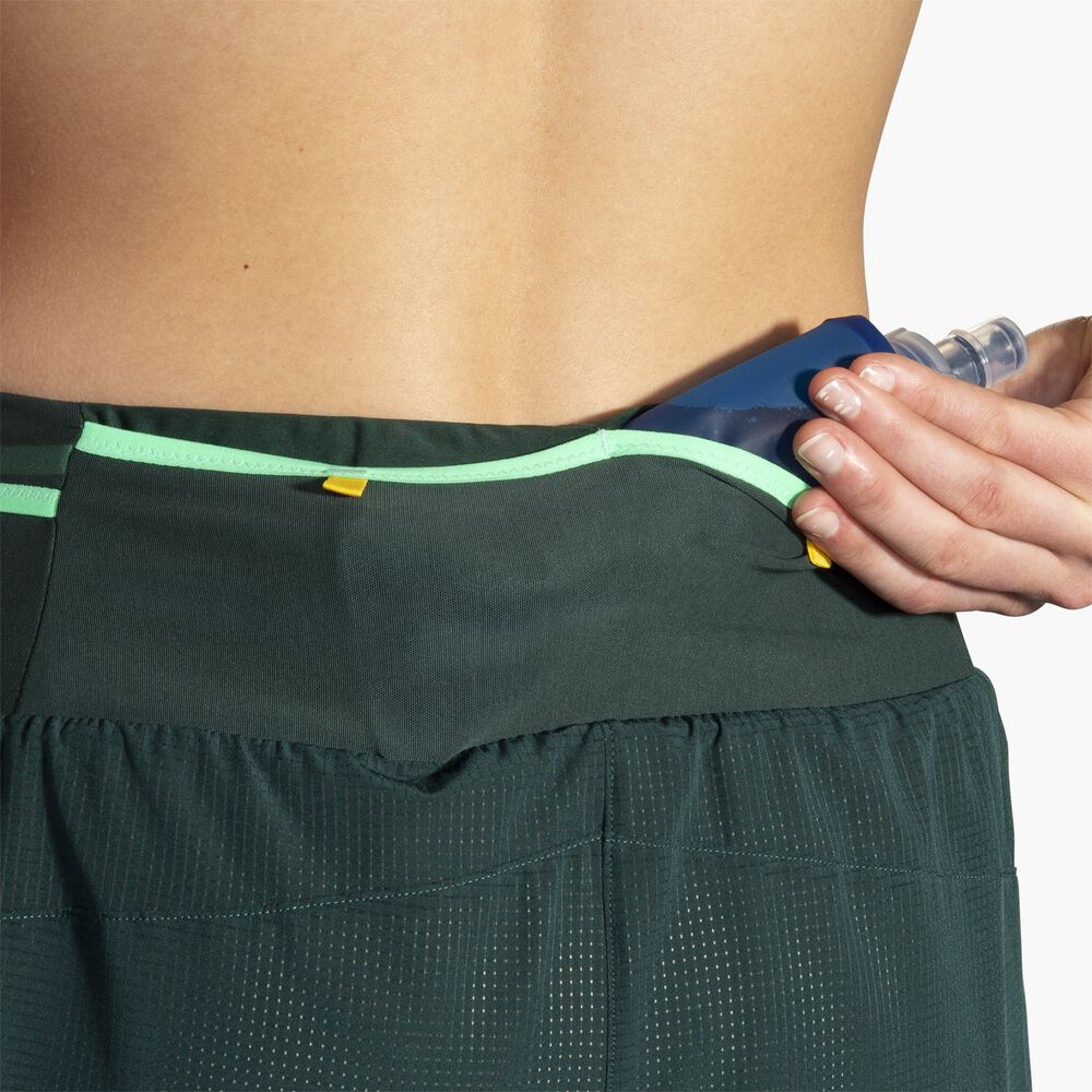 Brooks High Point 3" 2-in-1 Short 2.0 - Carbon/Gletschergrün