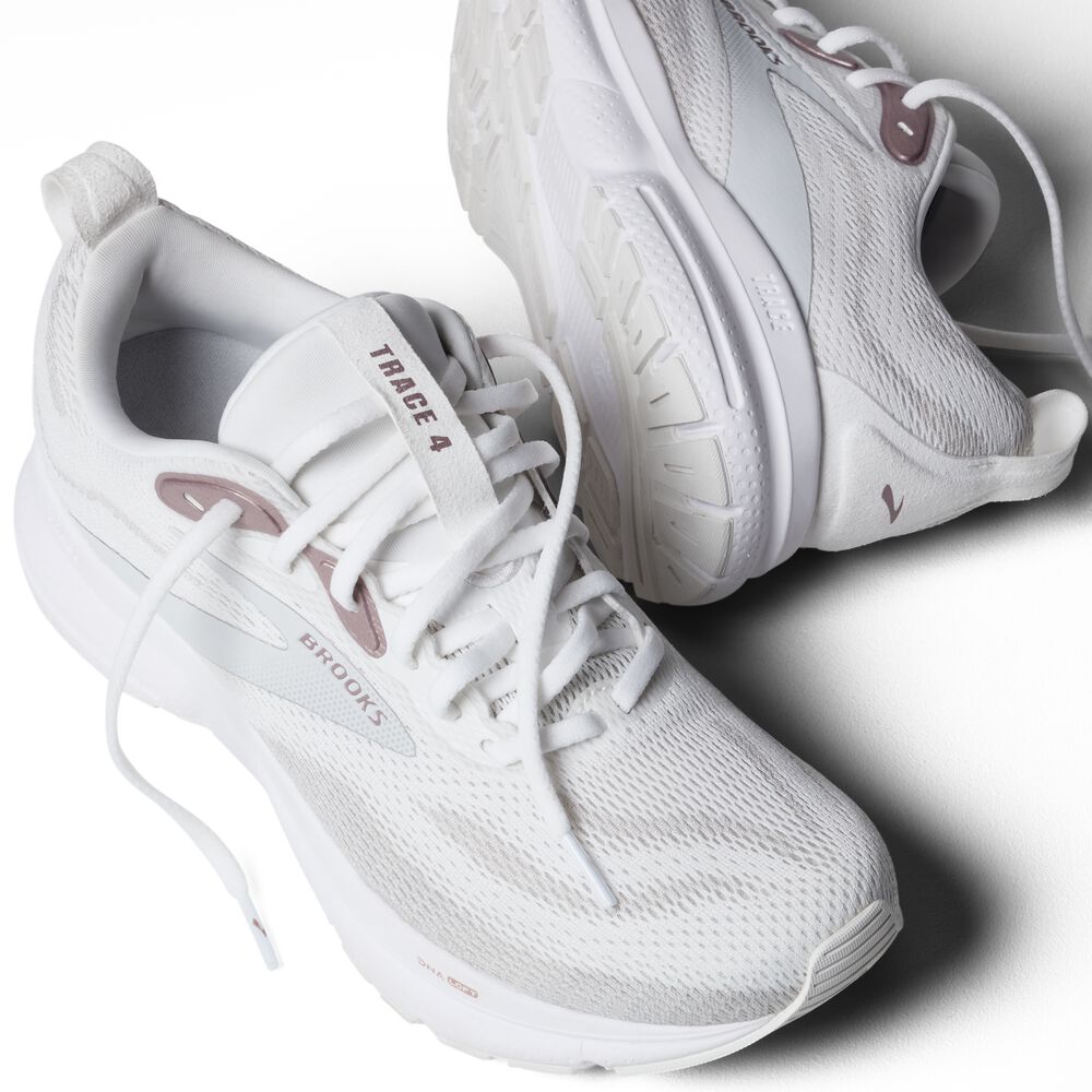Brooks Trace 4 - Weiß/Austernblau/Rosa