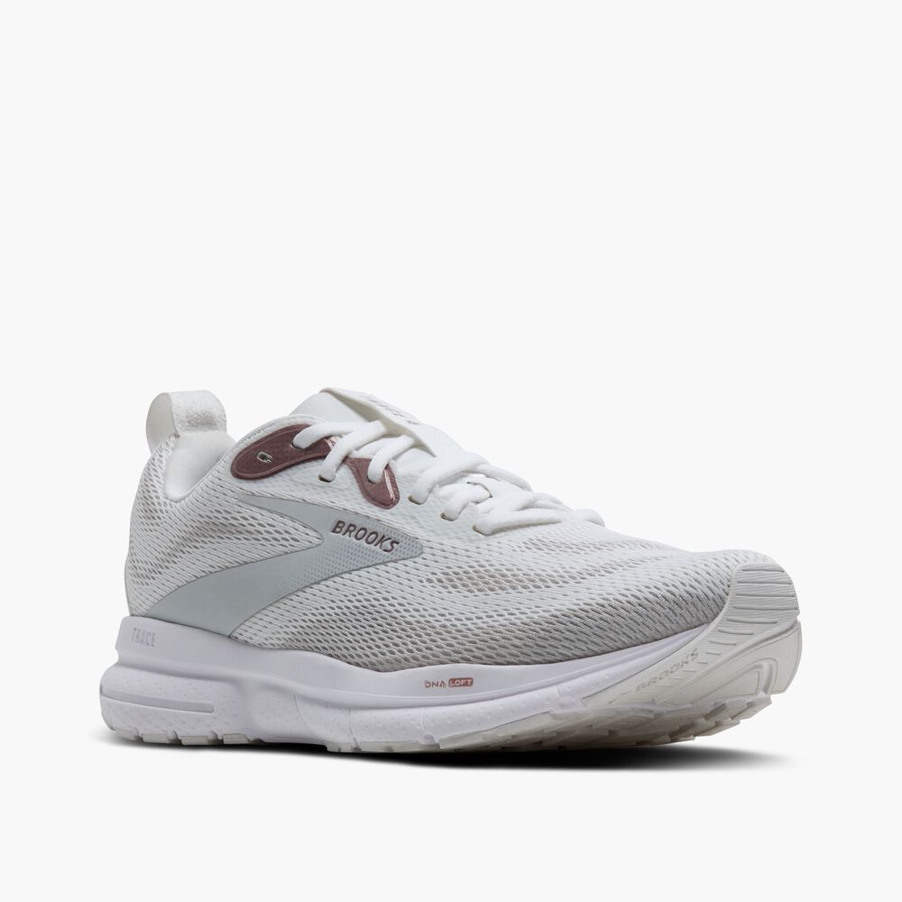 Brooks Trace 4 - Weiß/Austernblau/Rosa