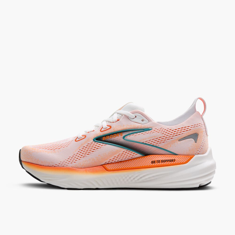 Brooks Glycerin GTS 22 - Weiß/Orange/Grünschiefer