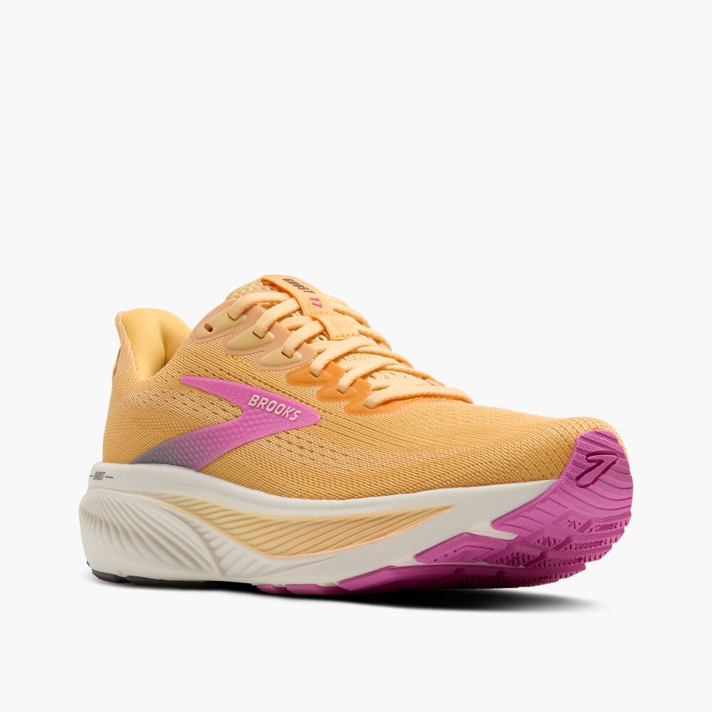 Brooks Ghost 17 - Aprikose/Grau/Pink
