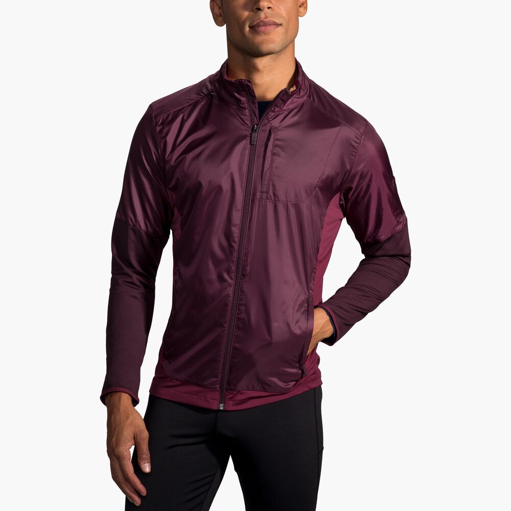 Brooks Fusion Hybrid Jacket - Sangria/Merlot