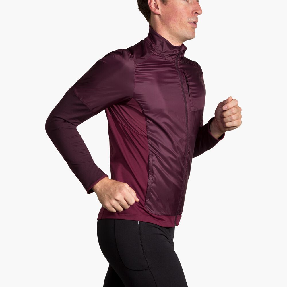 Brooks Fusion Hybrid Jacket - Sangria/Merlot