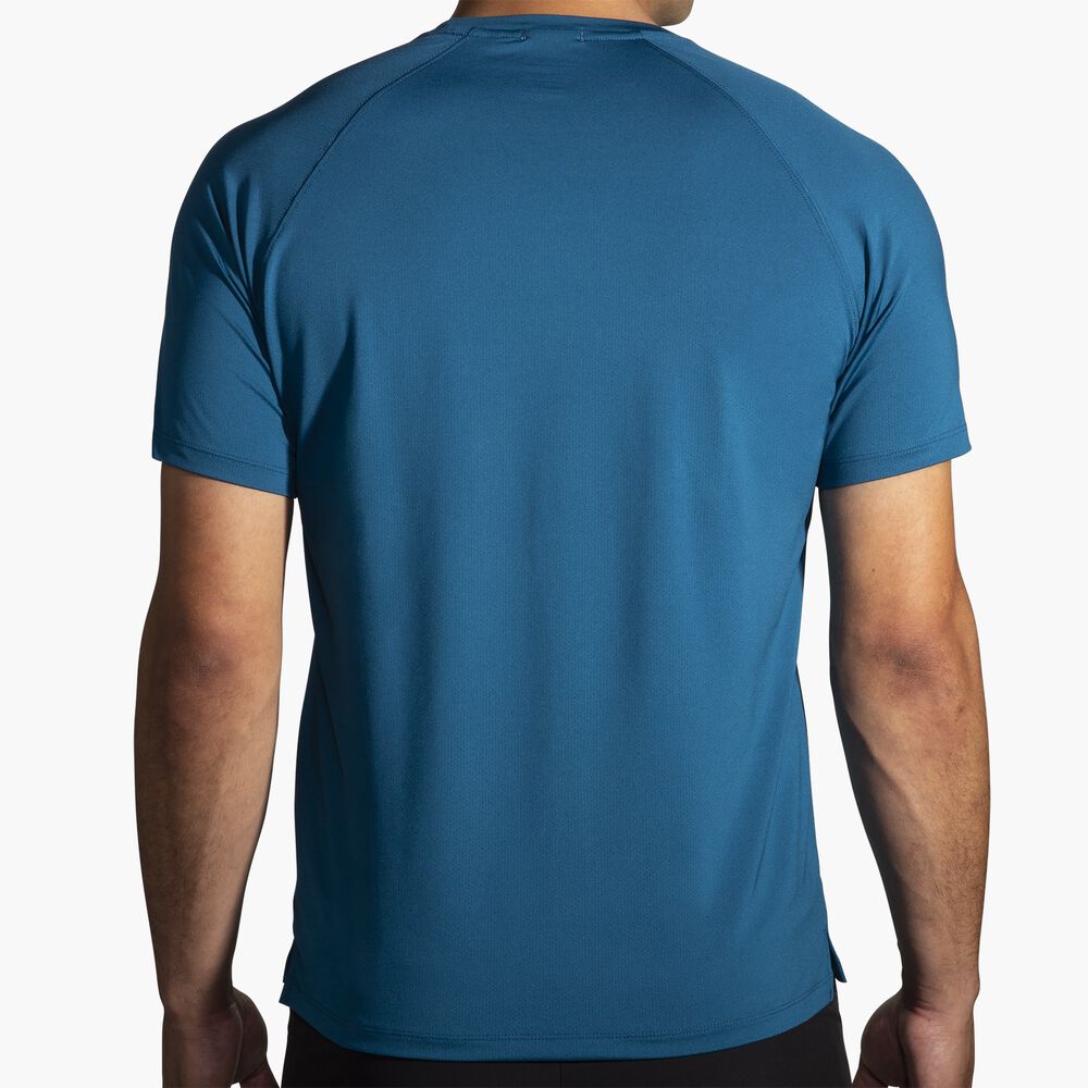 Brooks Atmosphere Short Sleeve 2.0 - Dunkelblau/Pixelstreifen