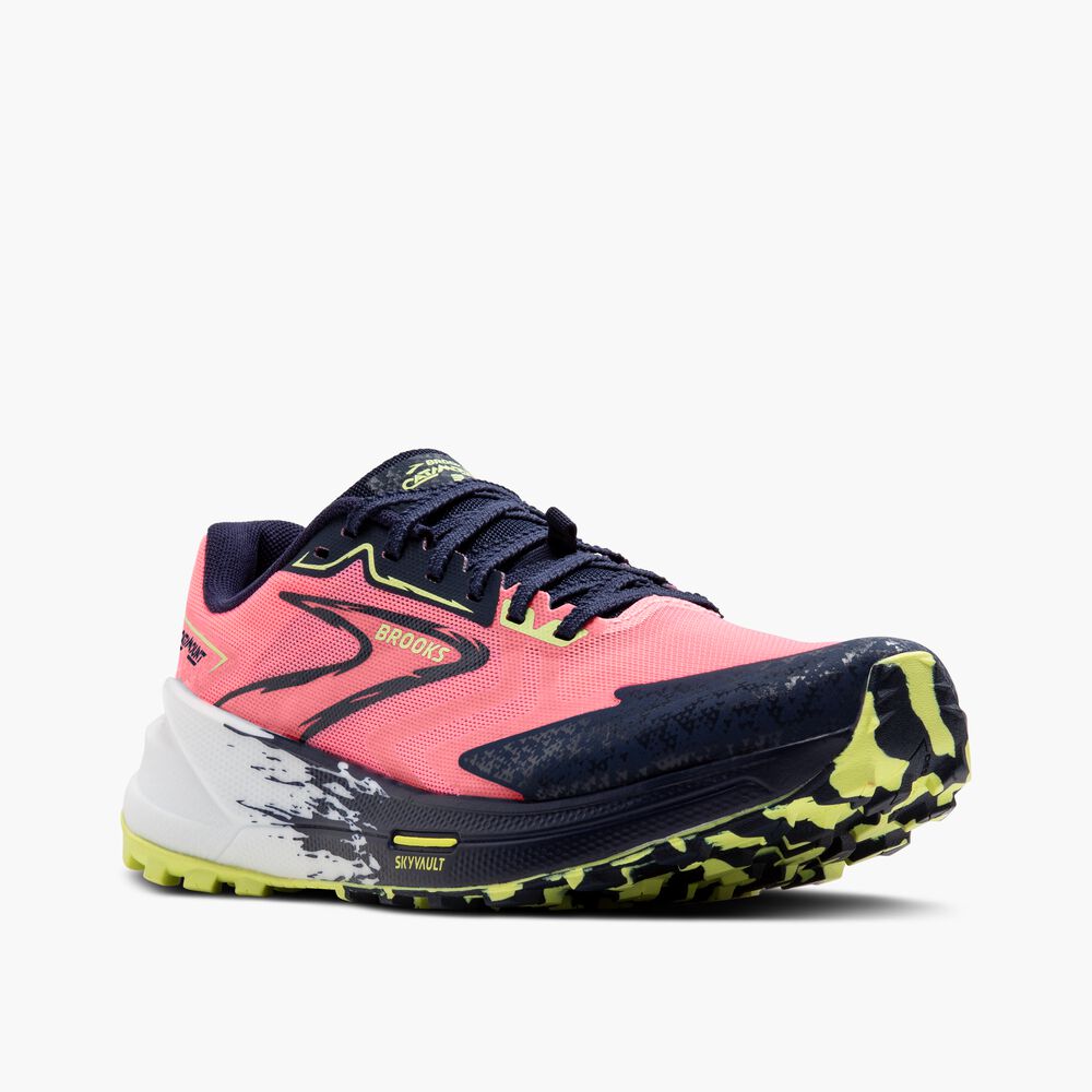 Brooks Catamount 3 - Pink/Peacoat/Sonniges Limettengrün