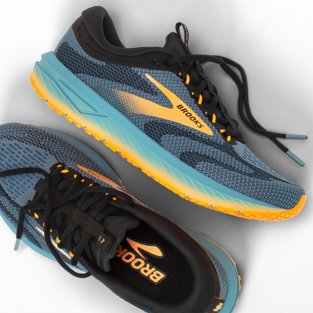 Brooks Revel 7 - Sturmblau/Schwarz/Orange Pop