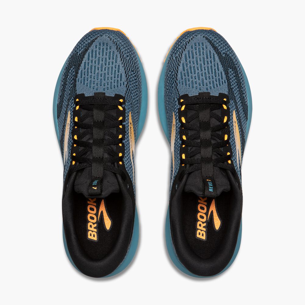 Brooks Revel 7 - Sturmblau/Schwarz/Orange Pop