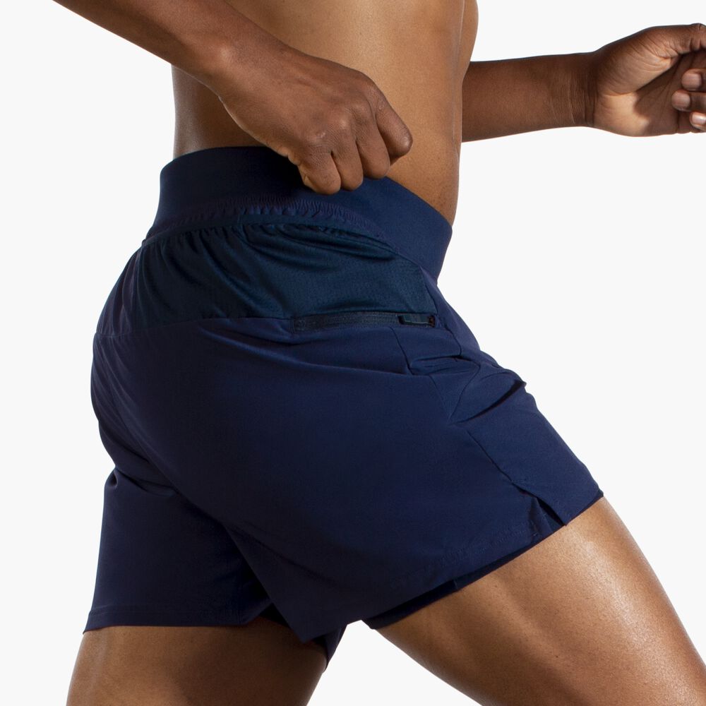 Brooks Sherpa 5" 2-in-1 Short - Marineblau