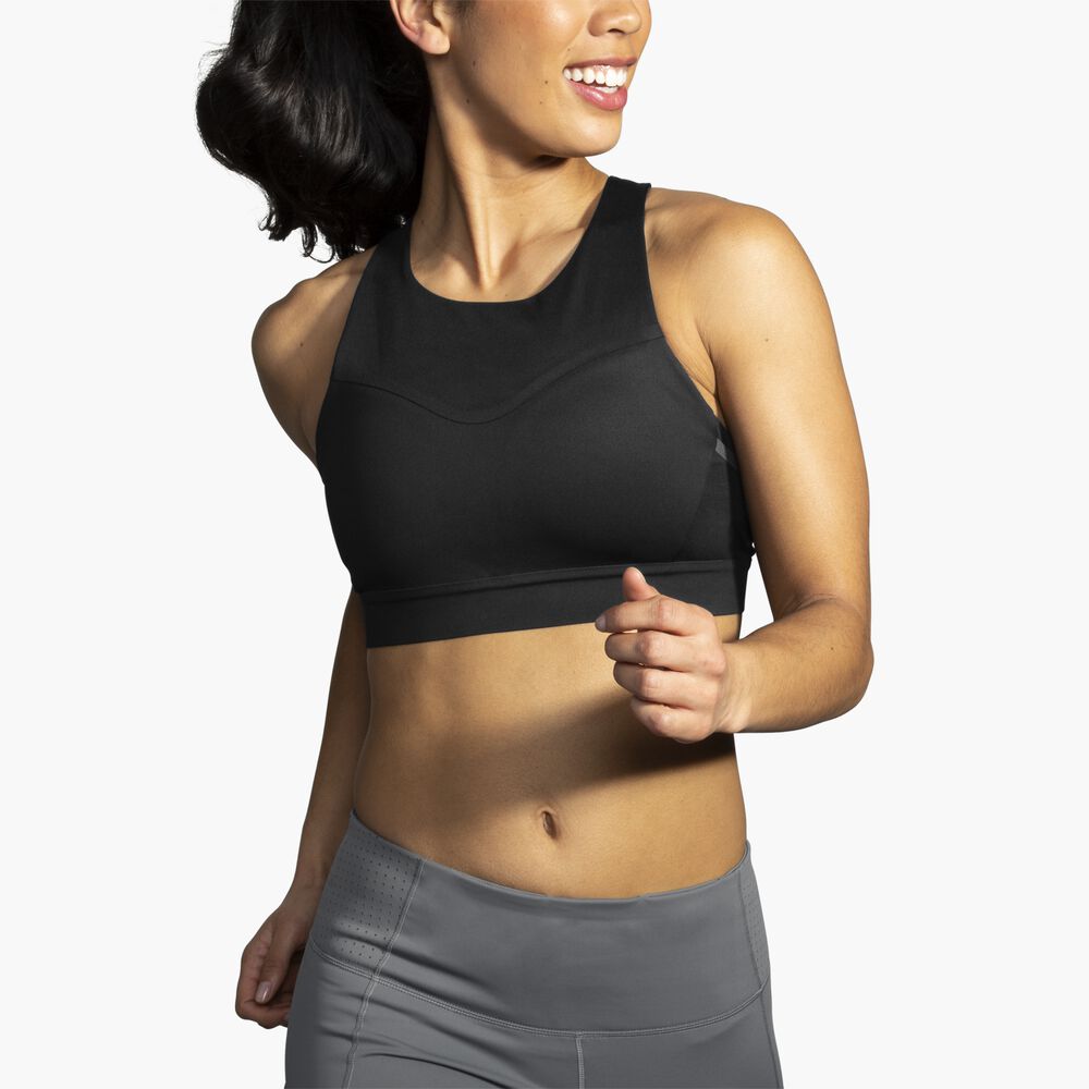 Brooks 3 Pocket Sports Bra - Schwarz