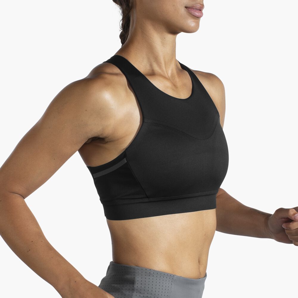 Brooks 3 Pocket Sports Bra - Schwarz