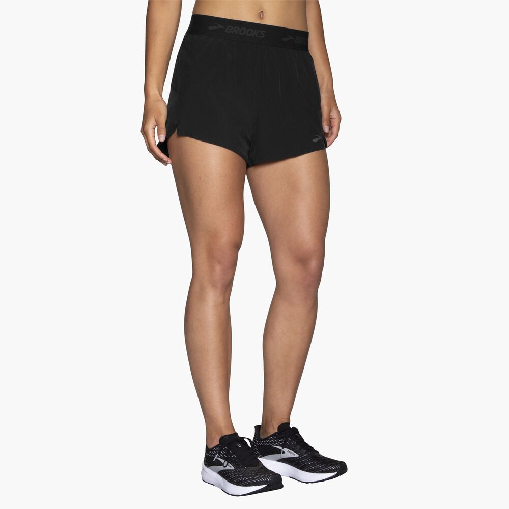 Brooks Chaser 3" Short - Schwarz/Brooks
