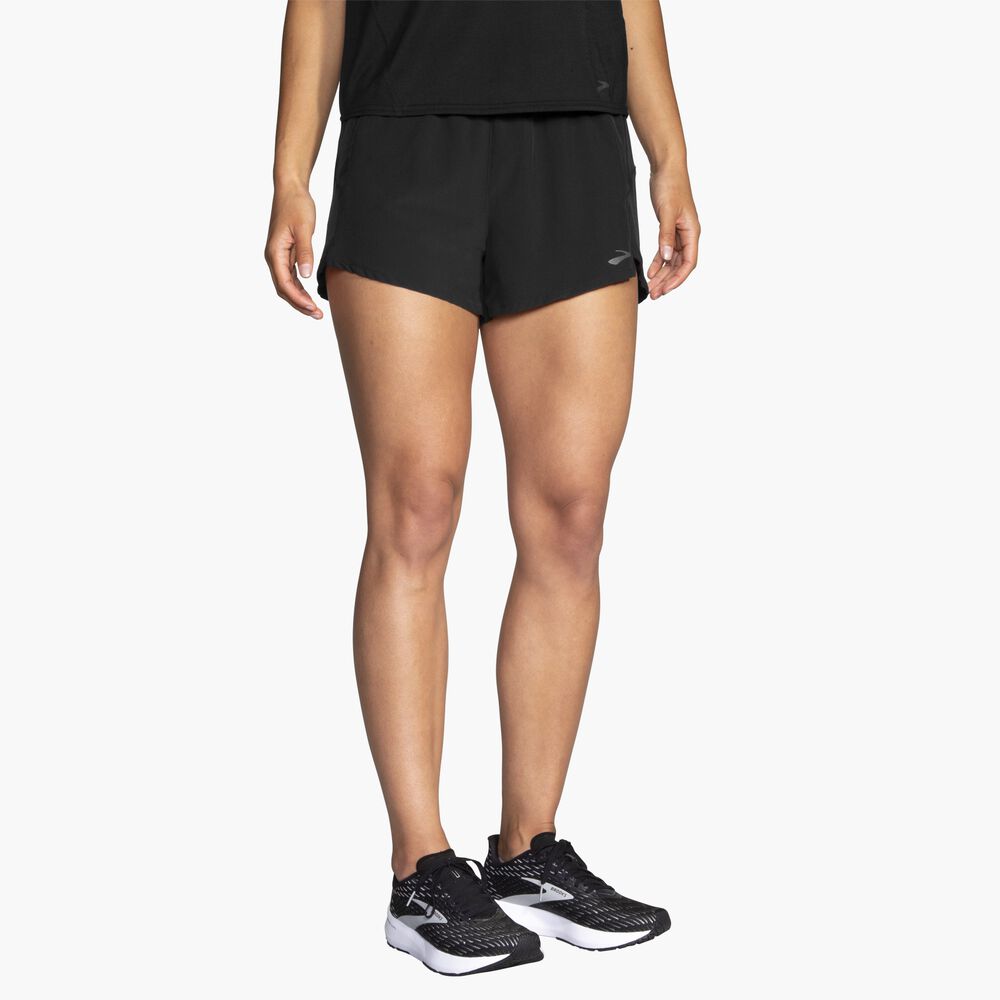 Brooks Chaser 3" Short - Schwarz/Brooks