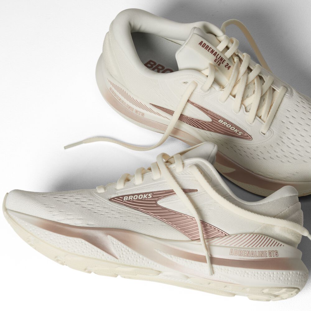 Brooks Adrenaline GTS 24 - Kokosnuss/Roségold/Weiß