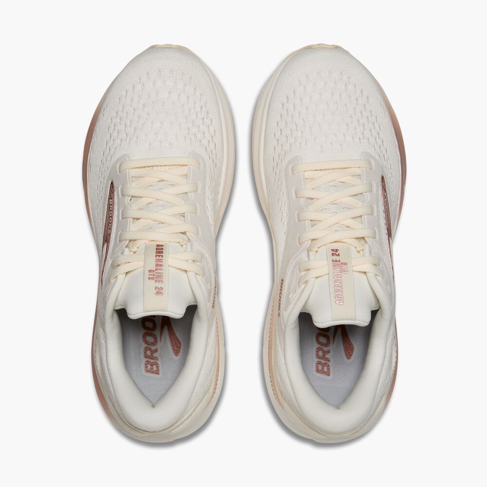 Brooks Adrenaline GTS 24 - Kokosnuss/Roségold/Weiß