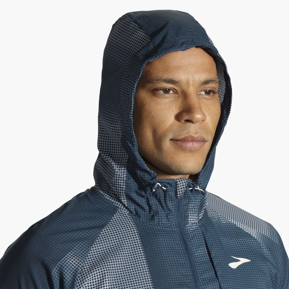 Brooks Canopy Jacket - Indigo Rush Altitude Print