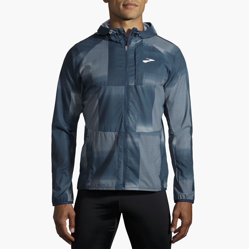 Brooks Canopy Jacket - Indigo Rush Altitude Print