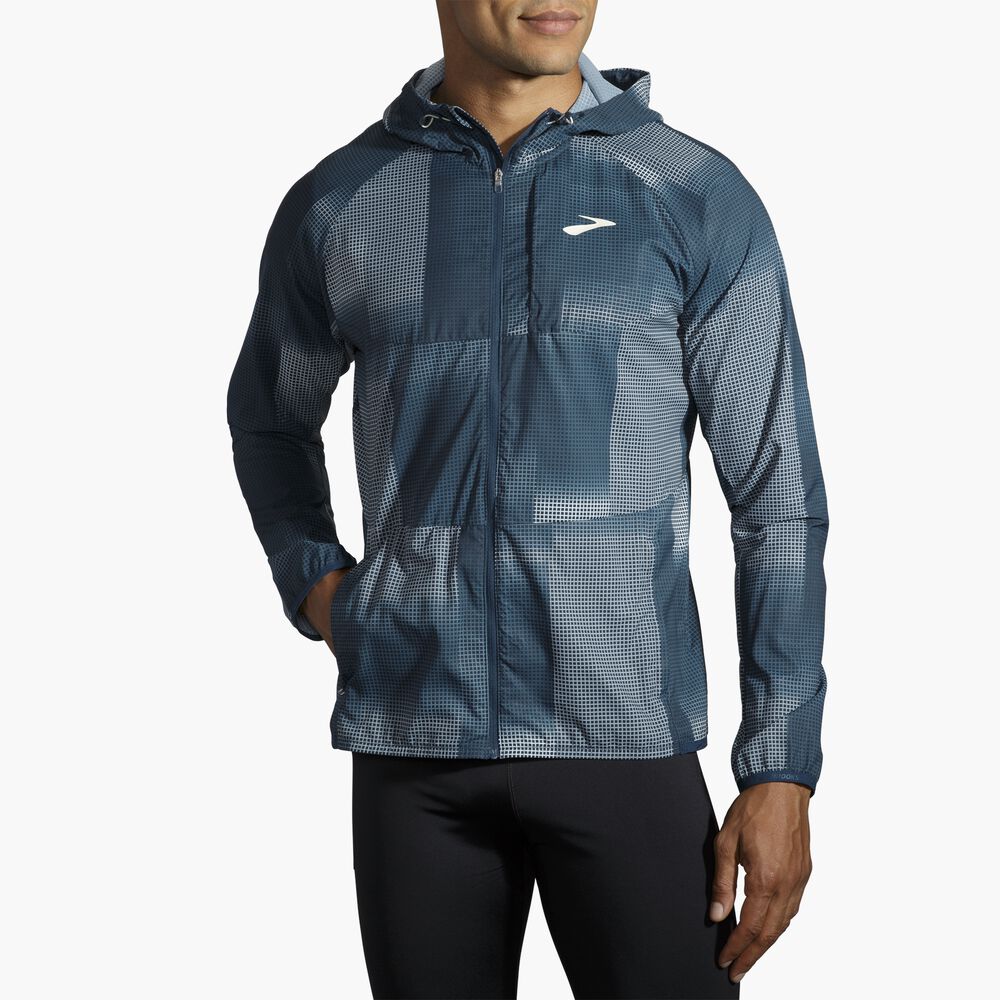 Brooks Canopy Jacket - Indigo Rush Altitude Print
