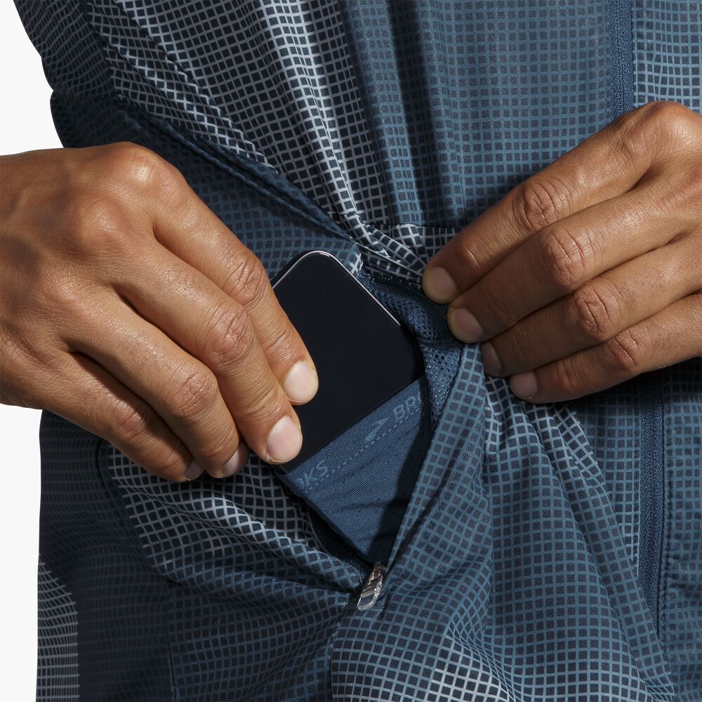 Brooks Canopy Jacket - Indigo Rush Altitude Print