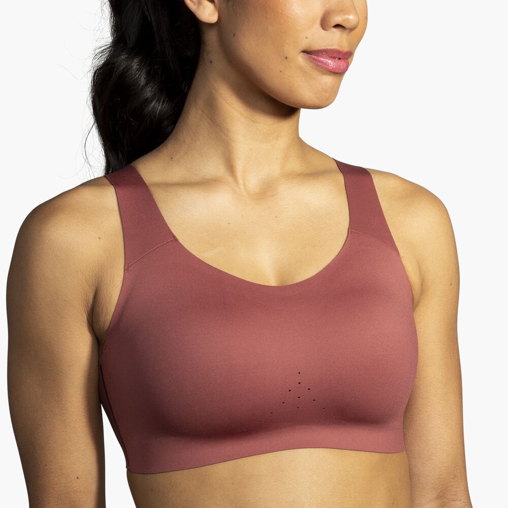 Brooks Dare Scoopback Run Bra - Terrakotta
