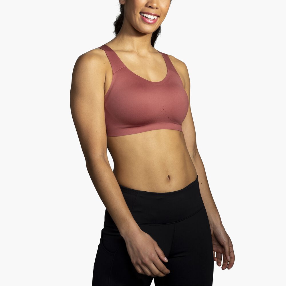 Brooks Dare Scoopback Run Bra - Terrakotta