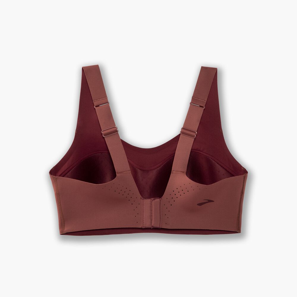 Brooks Dare Scoopback Run Bra - Terrakotta