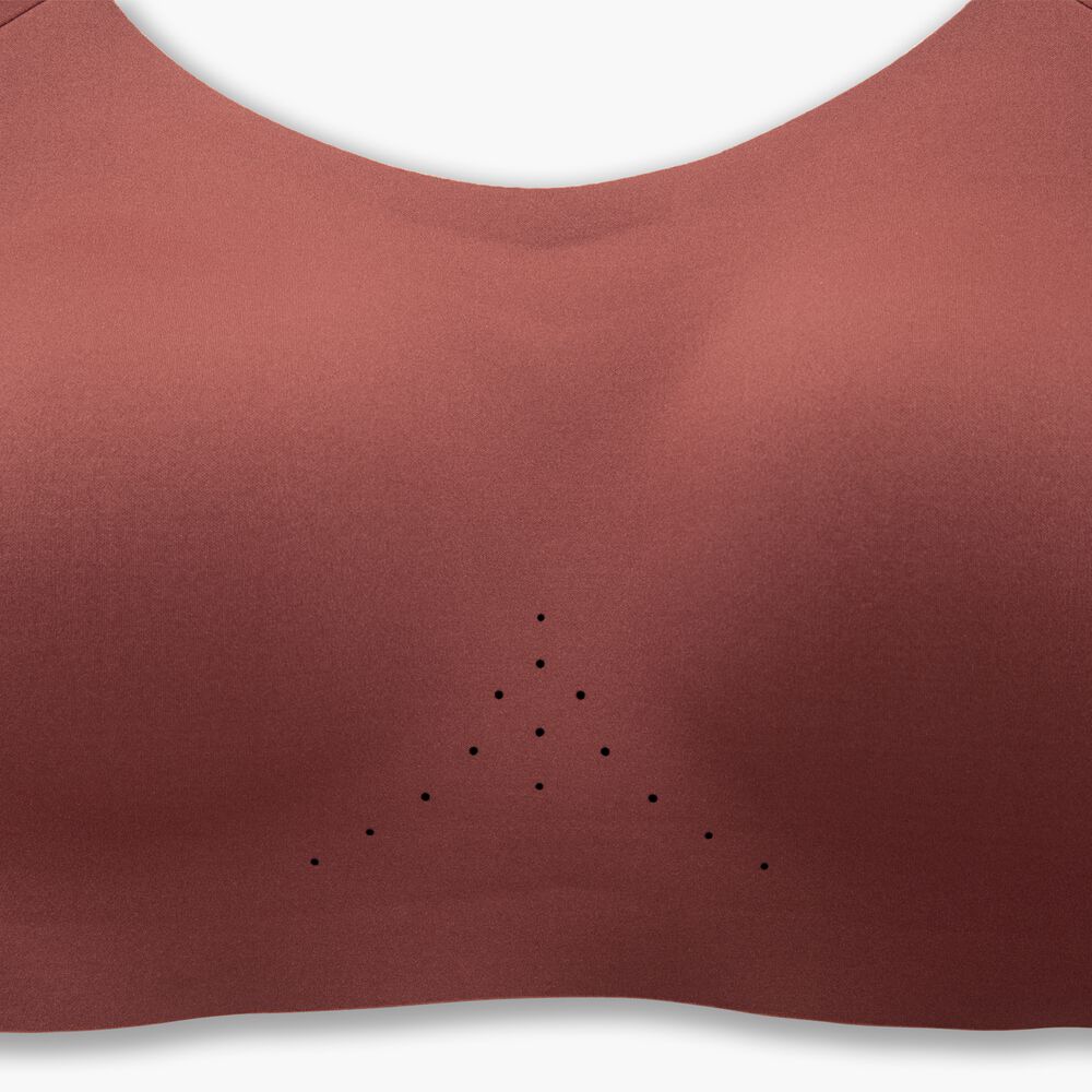 Brooks Dare Scoopback Run Bra - Terrakotta
