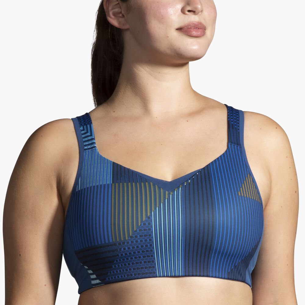 Brooks Convertible Sports Bra - Motion Print