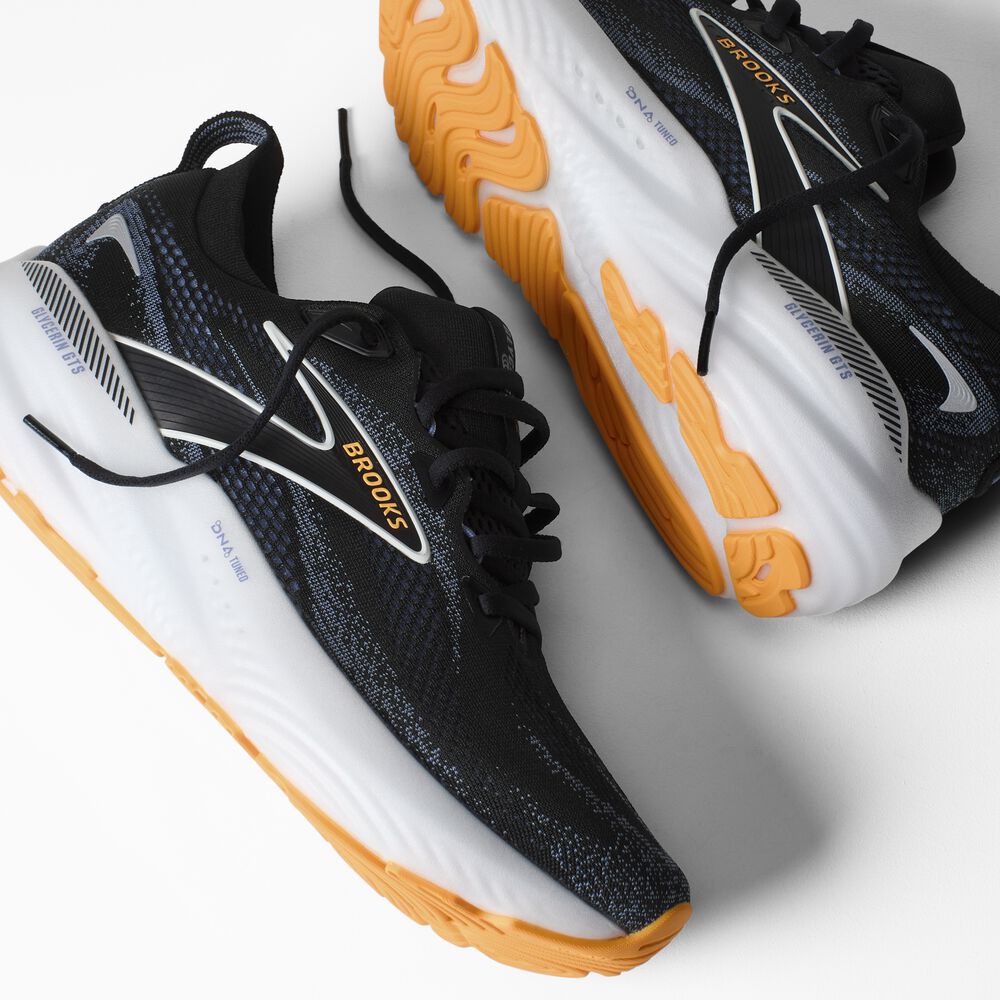 Brooks Glycerin GTS 22 - Schwarz/Country Blue/Orange Pop