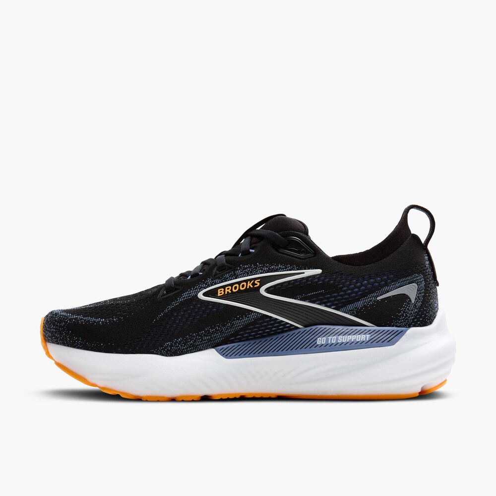 Brooks Glycerin GTS 22 - Schwarz/Country Blue/Orange Pop