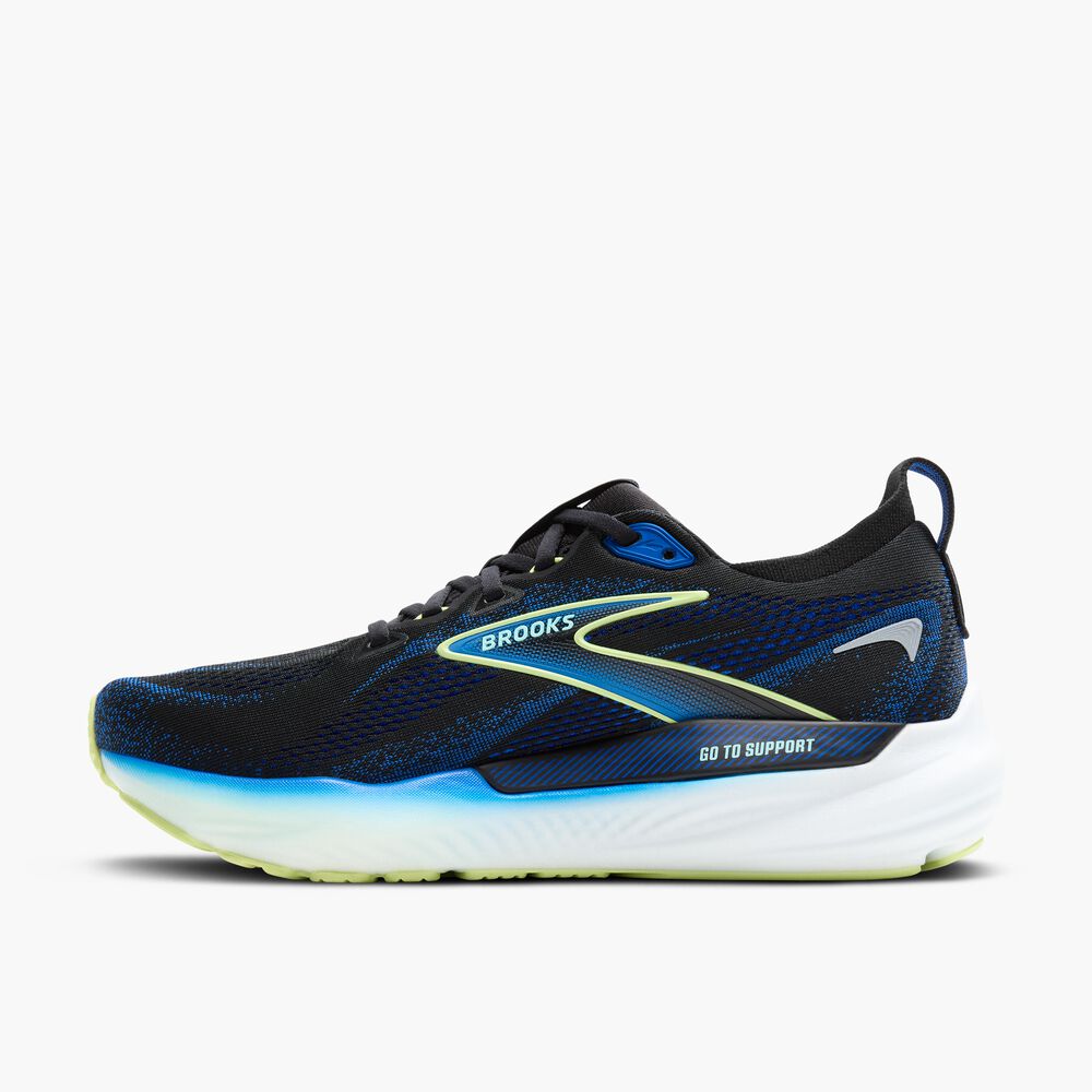 Brooks Glycerin GTS 22 - Schwarz/Kobalt/Neo Yellow