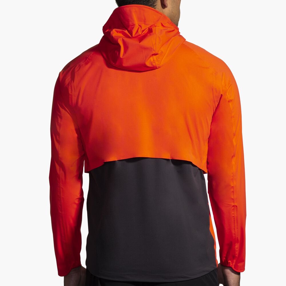 Brooks High Point Waterproof Jacket - Cherry Tomato/Phantom Grey