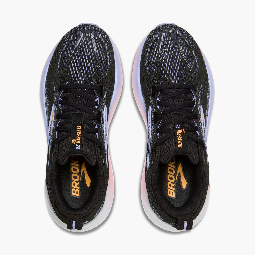 Brooks Glycerin 22 - Schwarz/Blaureiher/Orange