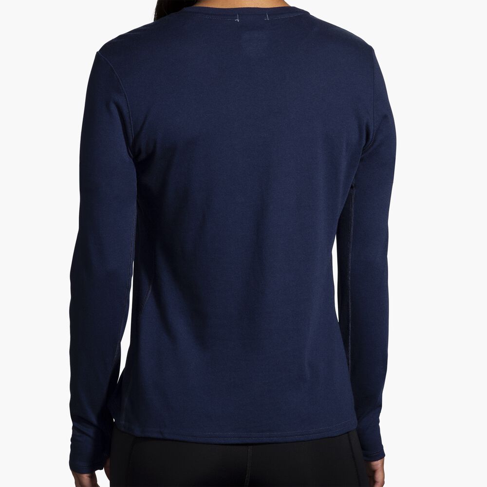 Brooks Distance Long Sleeve 2.0 - Marineblau/Run Merry 23