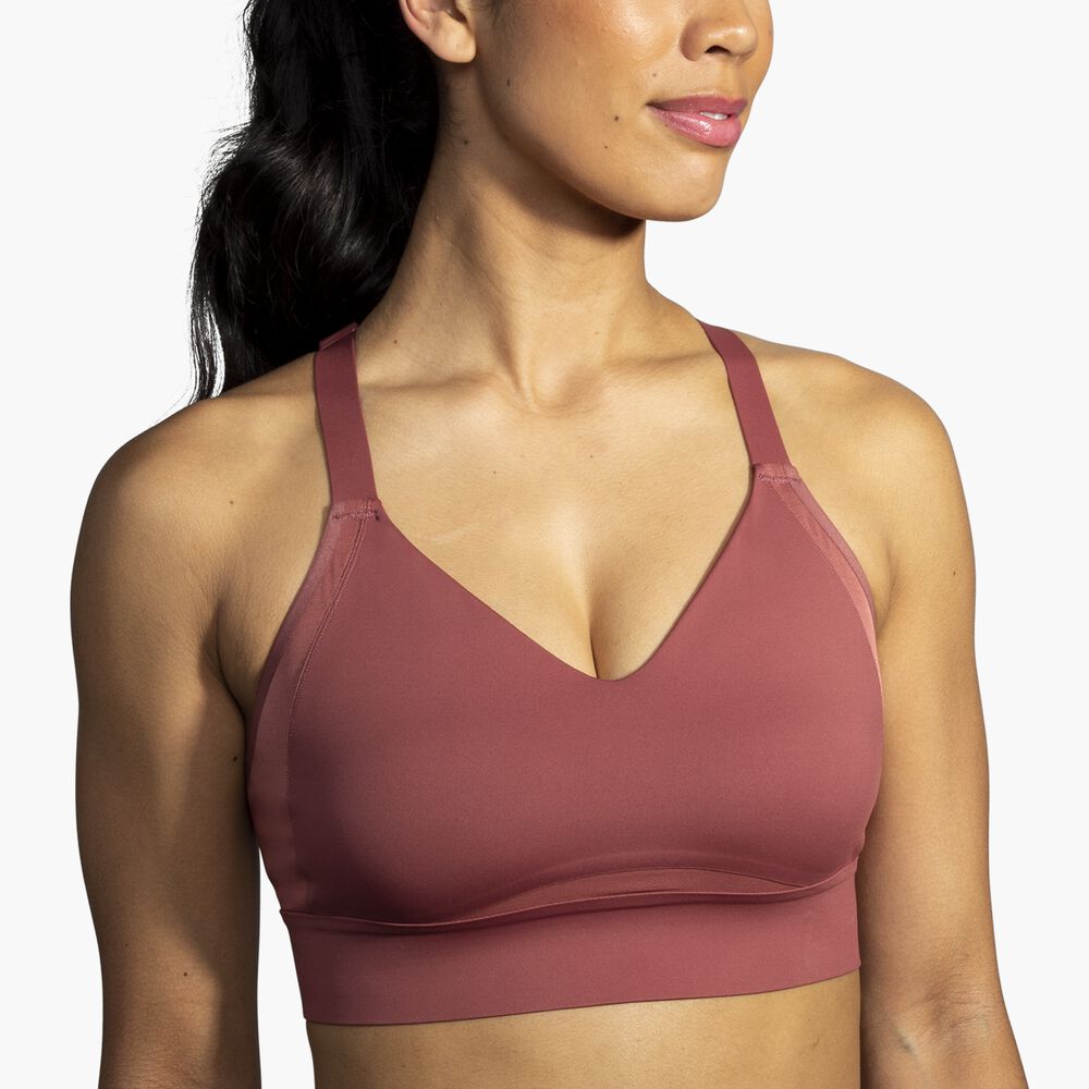 Brooks Interlace Sports Bra - Terrakotta