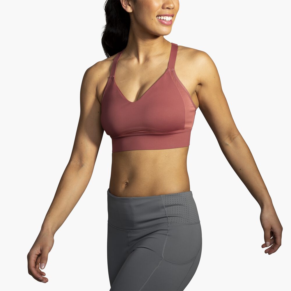 Brooks Interlace Sports Bra - Terrakotta