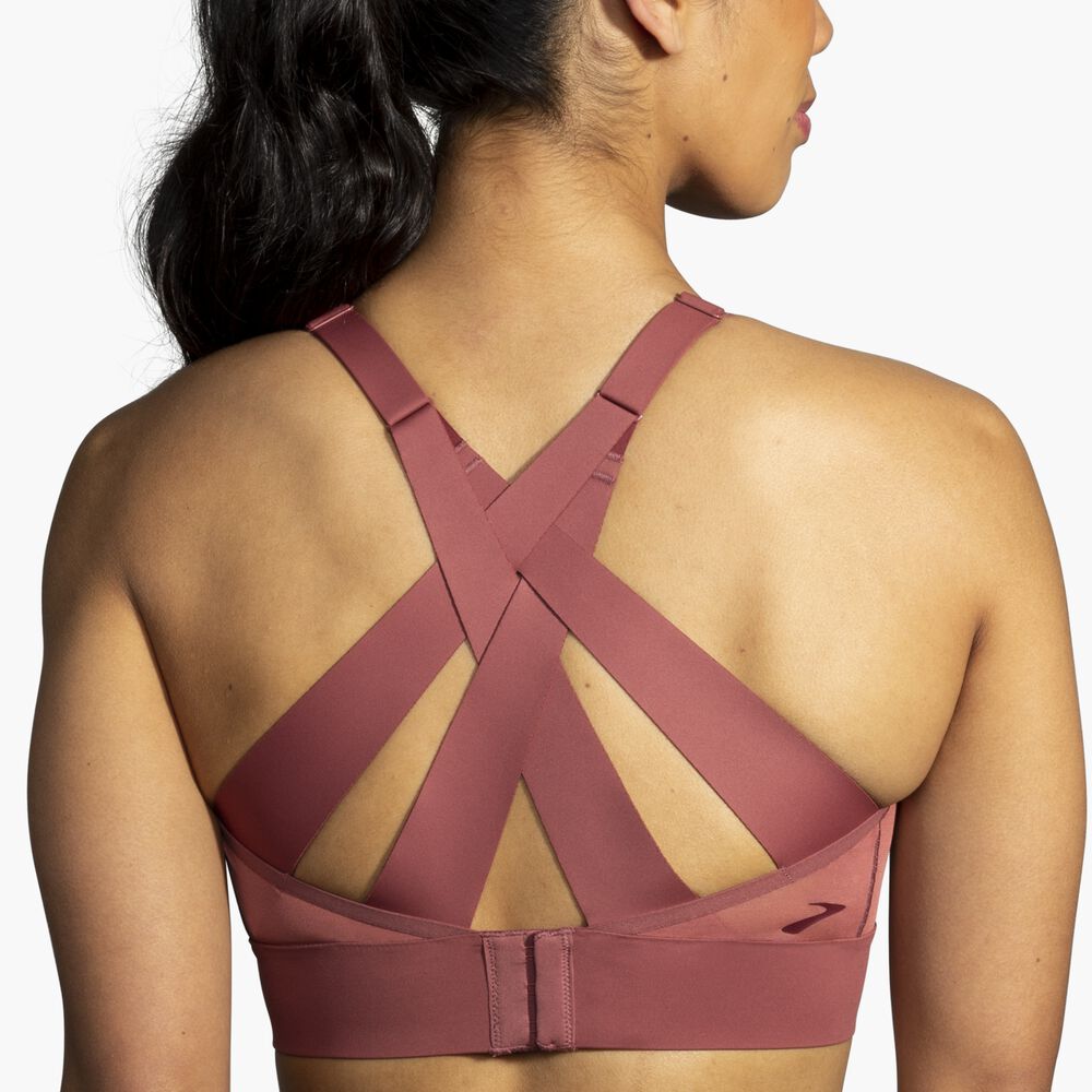 Brooks Interlace Sports Bra - Terrakotta
