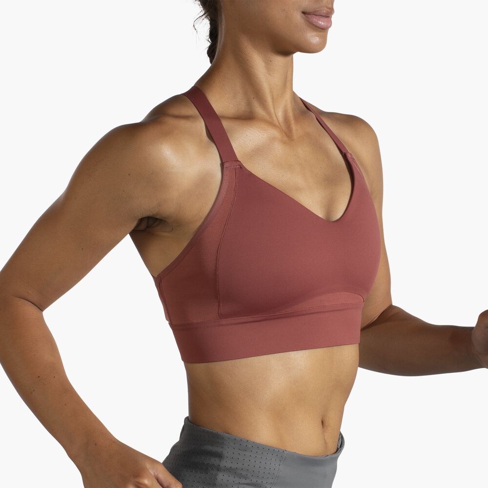 Brooks Interlace Sports Bra - Terrakotta
