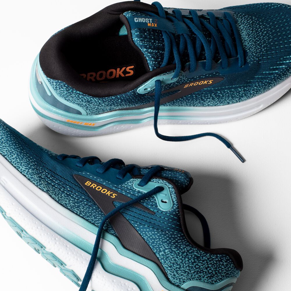 Brooks Ghost Max 2 - Marokkanisches Blau/Aqua/Orange Pop