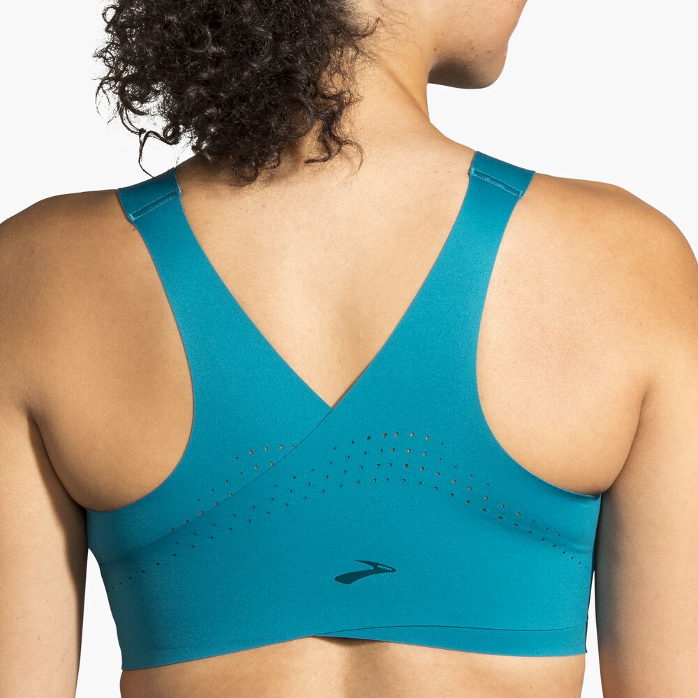 Brooks Dare Zip Run Bra - Meeresblau