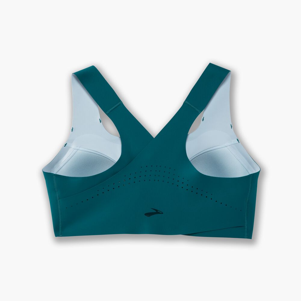 Brooks Dare Zip Run Bra - Meeresblau