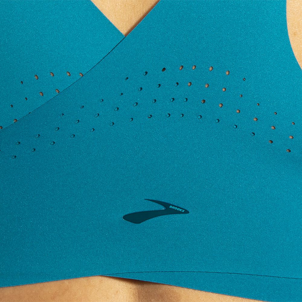 Brooks Dare Zip Run Bra - Meeresblau