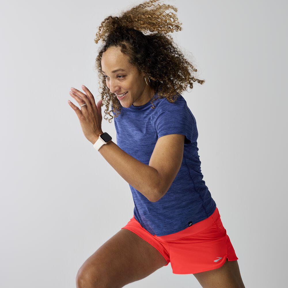 Brooks Luxe Short Sleeve - Htr Midnight
