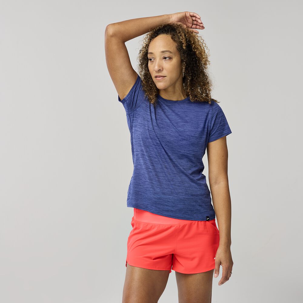 Brooks Luxe Short Sleeve - Htr Midnight
