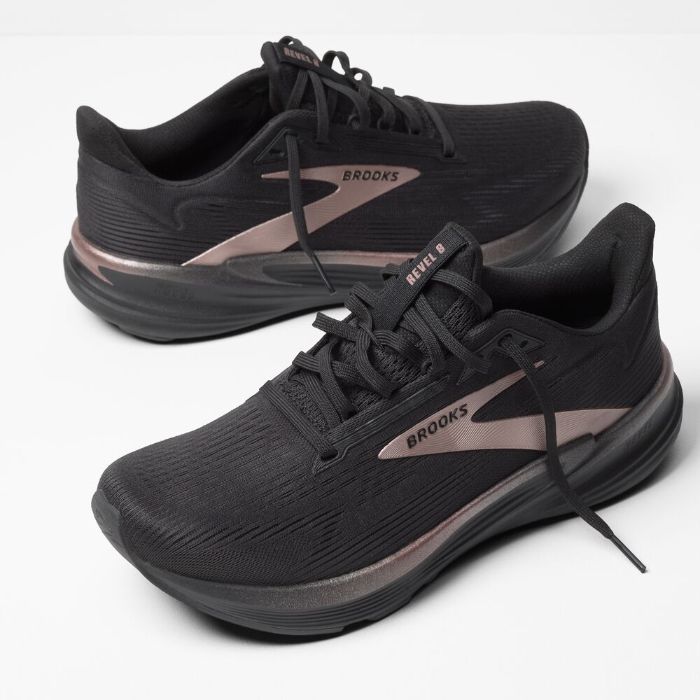Brooks Revel 8 - Schwarz/Schwarz/Roségold