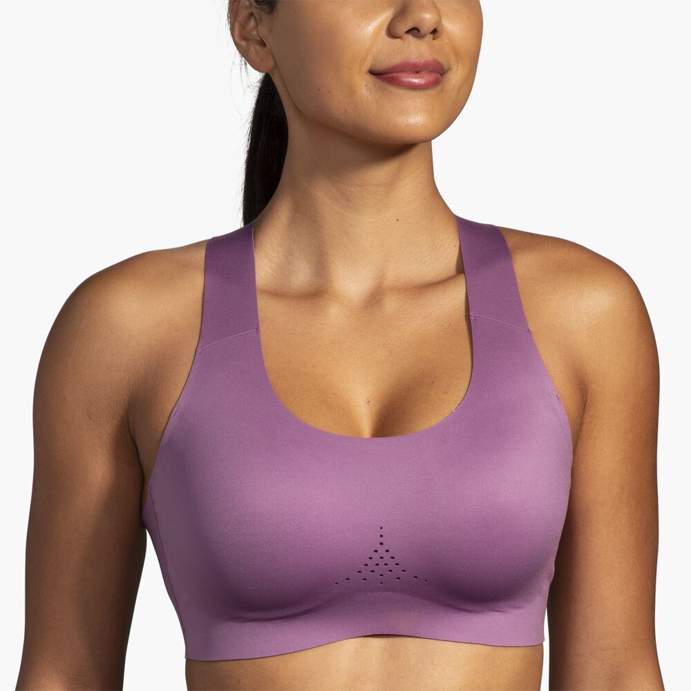 Brooks Crossback 2.0 Sports Bra - Gewaschene Pflaume