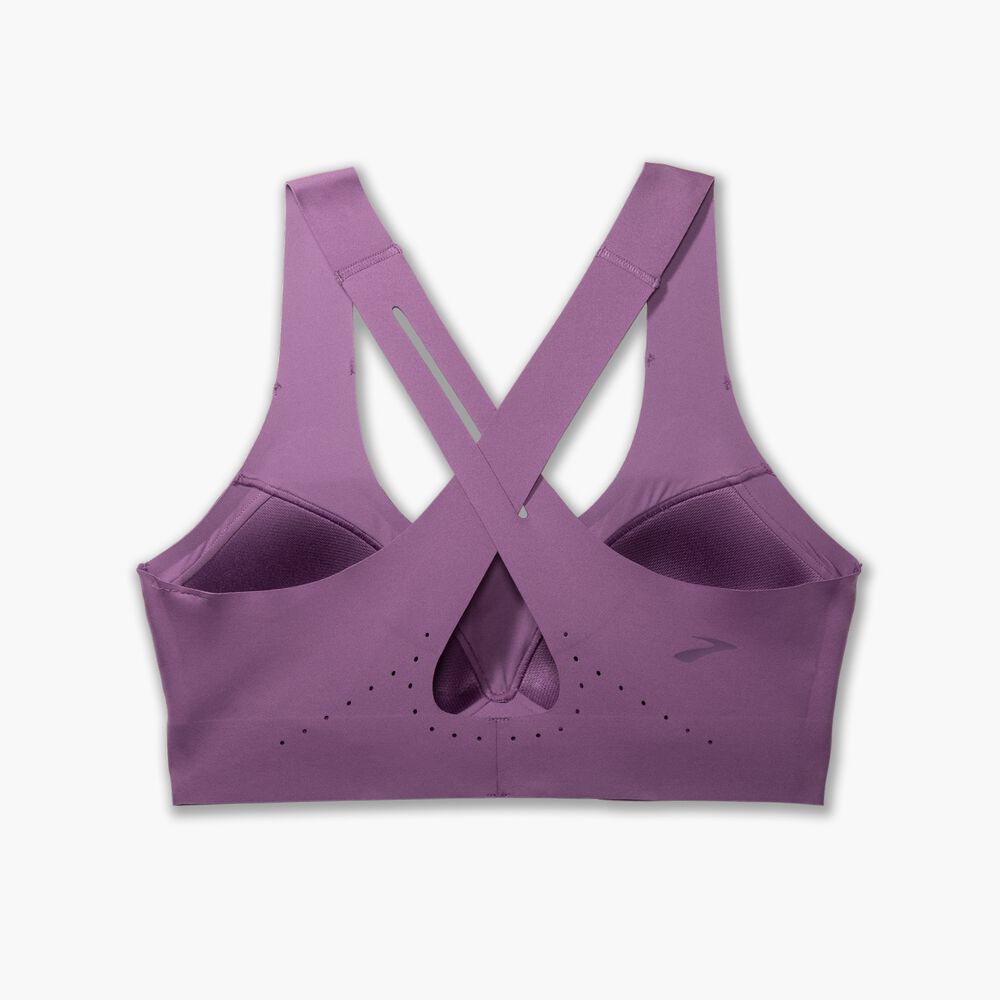 Brooks Crossback 2.0 Sports Bra - Gewaschene Pflaume