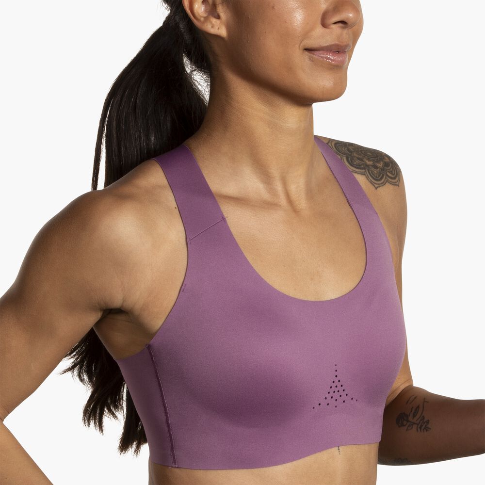 Brooks Crossback 2.0 Sports Bra - Gewaschene Pflaume