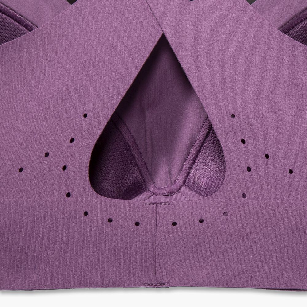 Brooks Crossback 2.0 Sports Bra - Gewaschene Pflaume