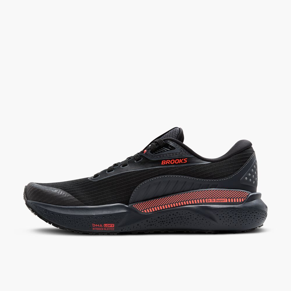 Brooks Adrenaline GTS 24 Weatherized - Schwarz/Ebenholz/Koralle