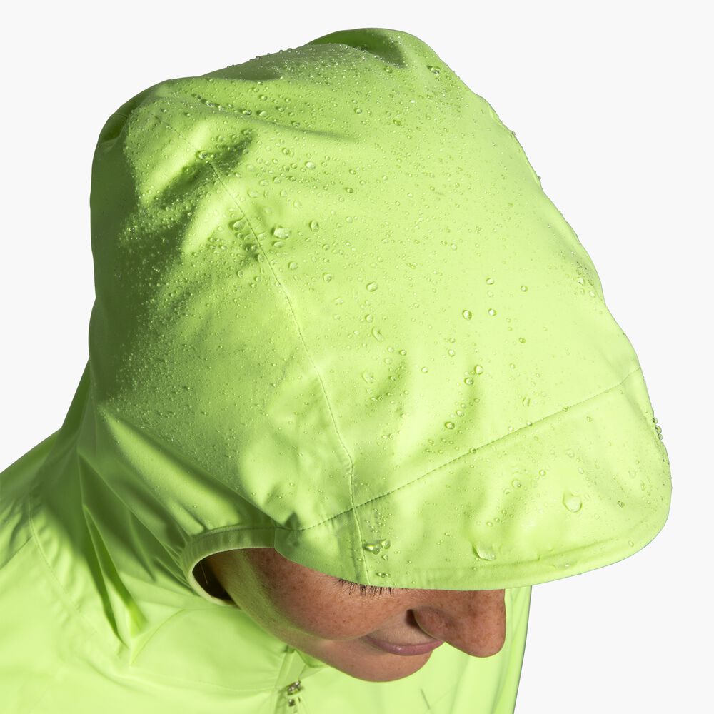 Brooks High Point Waterproof Jacket - Limette/Marineblau